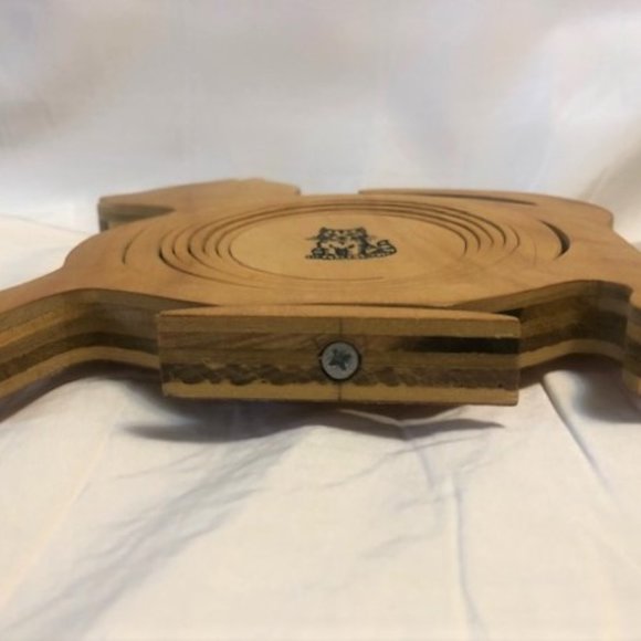 Never-Used Handcrafted Collapsible Wooden Basket - Picture 5 of 7